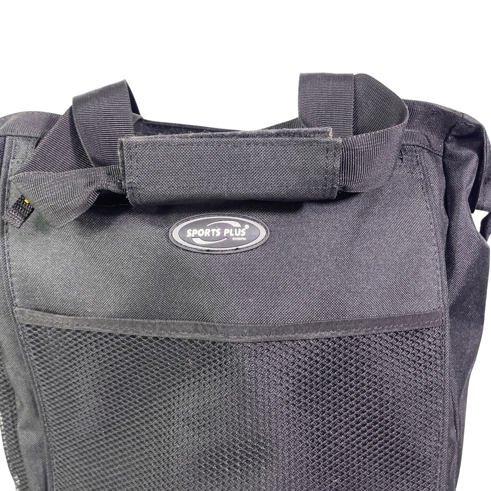 Olympia Sports Plus Rolling Tote Bag Travel Bag Black Canvas Retractable‎ Handle